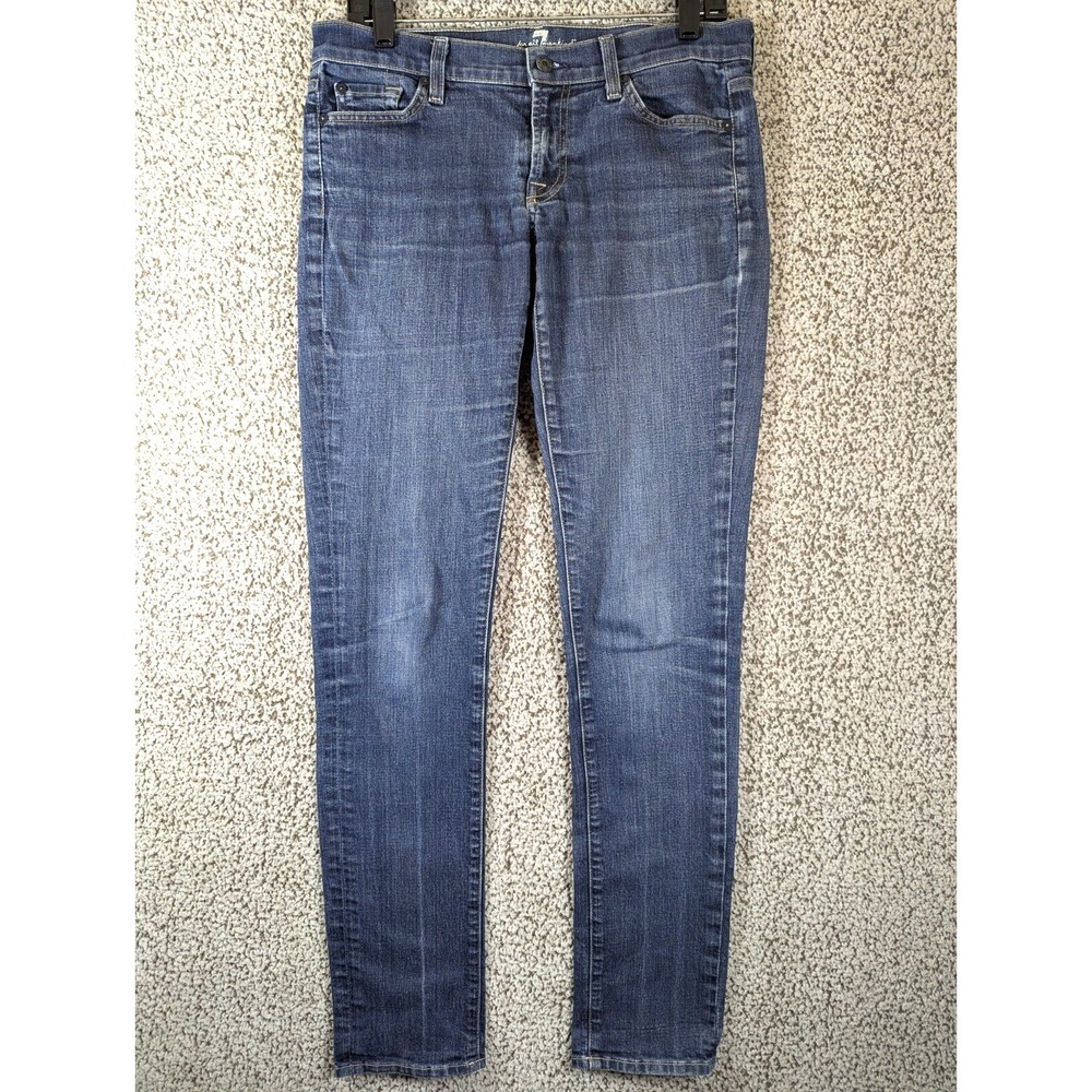 7 For All Mankind Jeans Women's Size 31x32.5 (Tag 30) Blue Roxanne USA Made Vtg